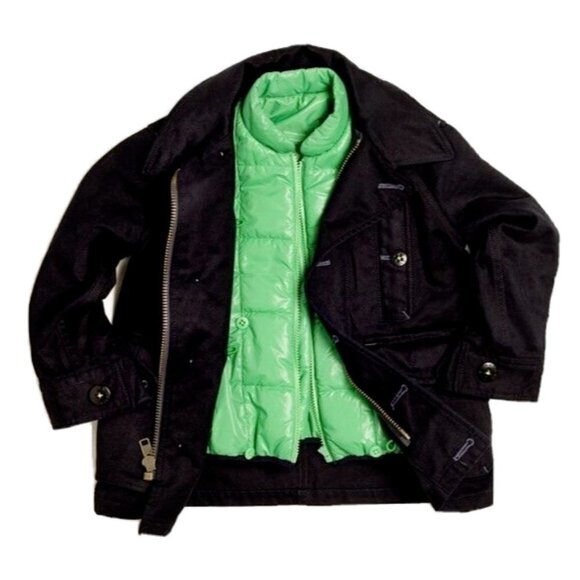NWT! Morgan & Milo Hendrix 2 in 1 Jacket Navy Military Coat +green Nylon 4/5 $90 - Picture 2 of 6